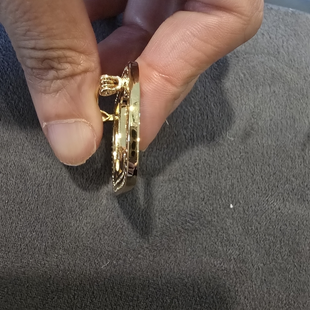 Celine 18kgp Gold and Silver Women's Jewelry Brooch - Picture 7 of 10
